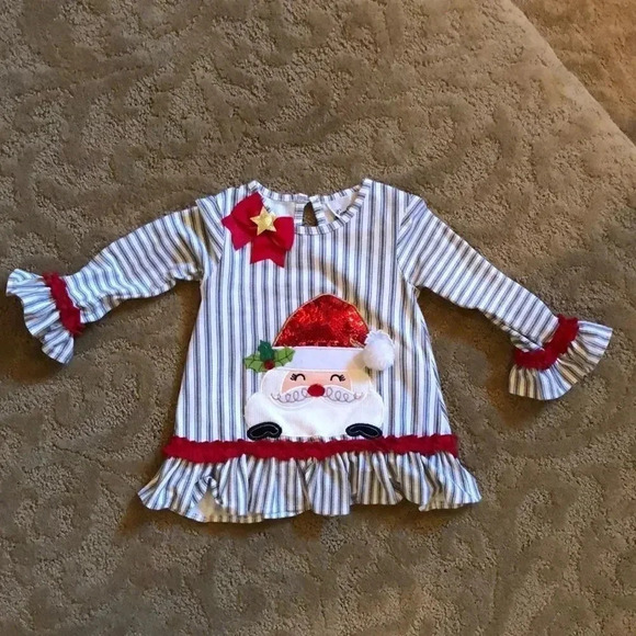 Christmas Top with Santa Rare Editions 18M - Picture 1 of 7